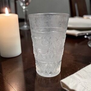 Duncan & Miller Sandwich Pattern‎ Clear Tumbler, Replacement Flat Iced Tea Glass
